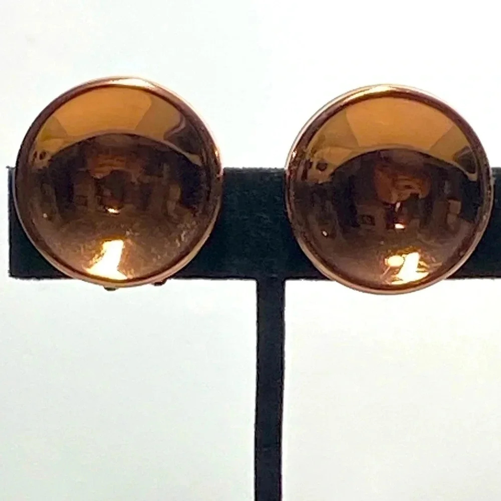 RENOIR VINTAGE COPPER CLIP EARRINGS